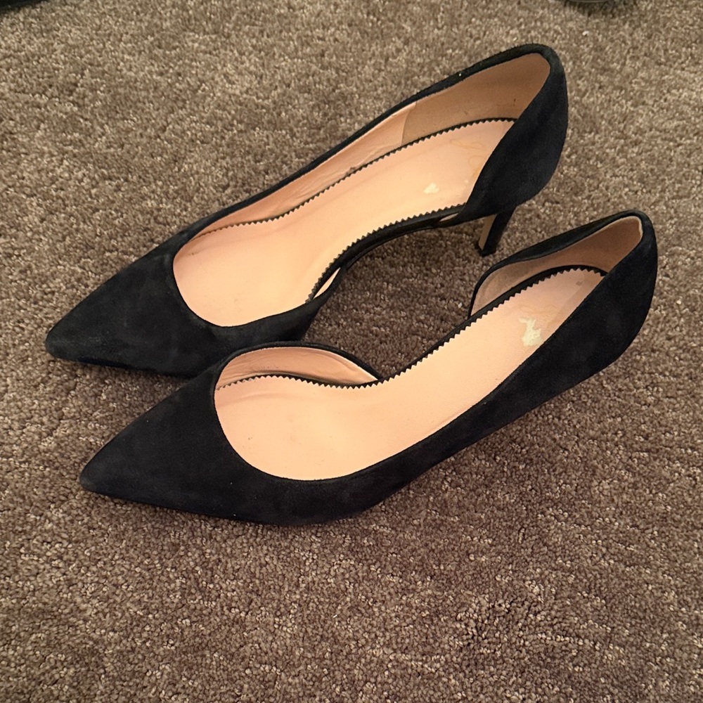J. Crew Black Suede Heels